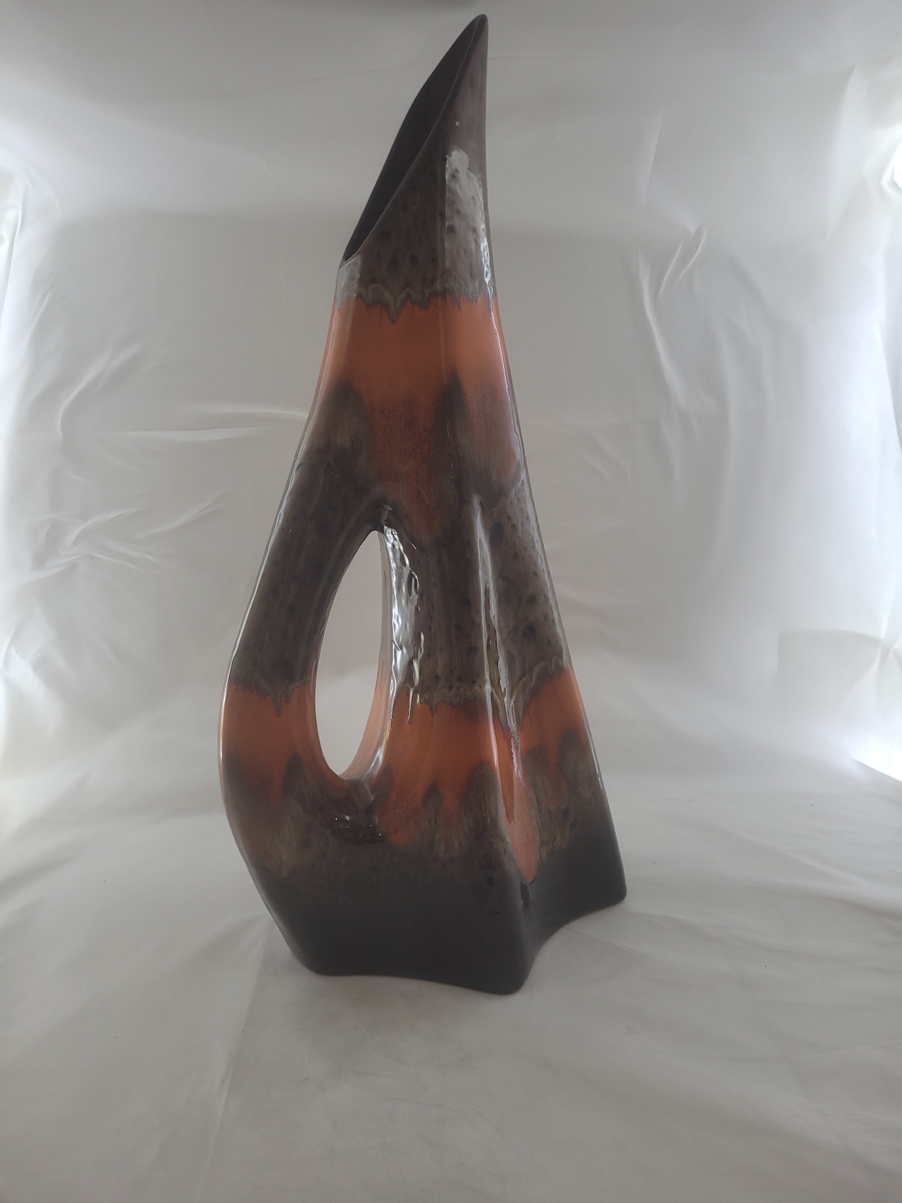 Vase brun céramique