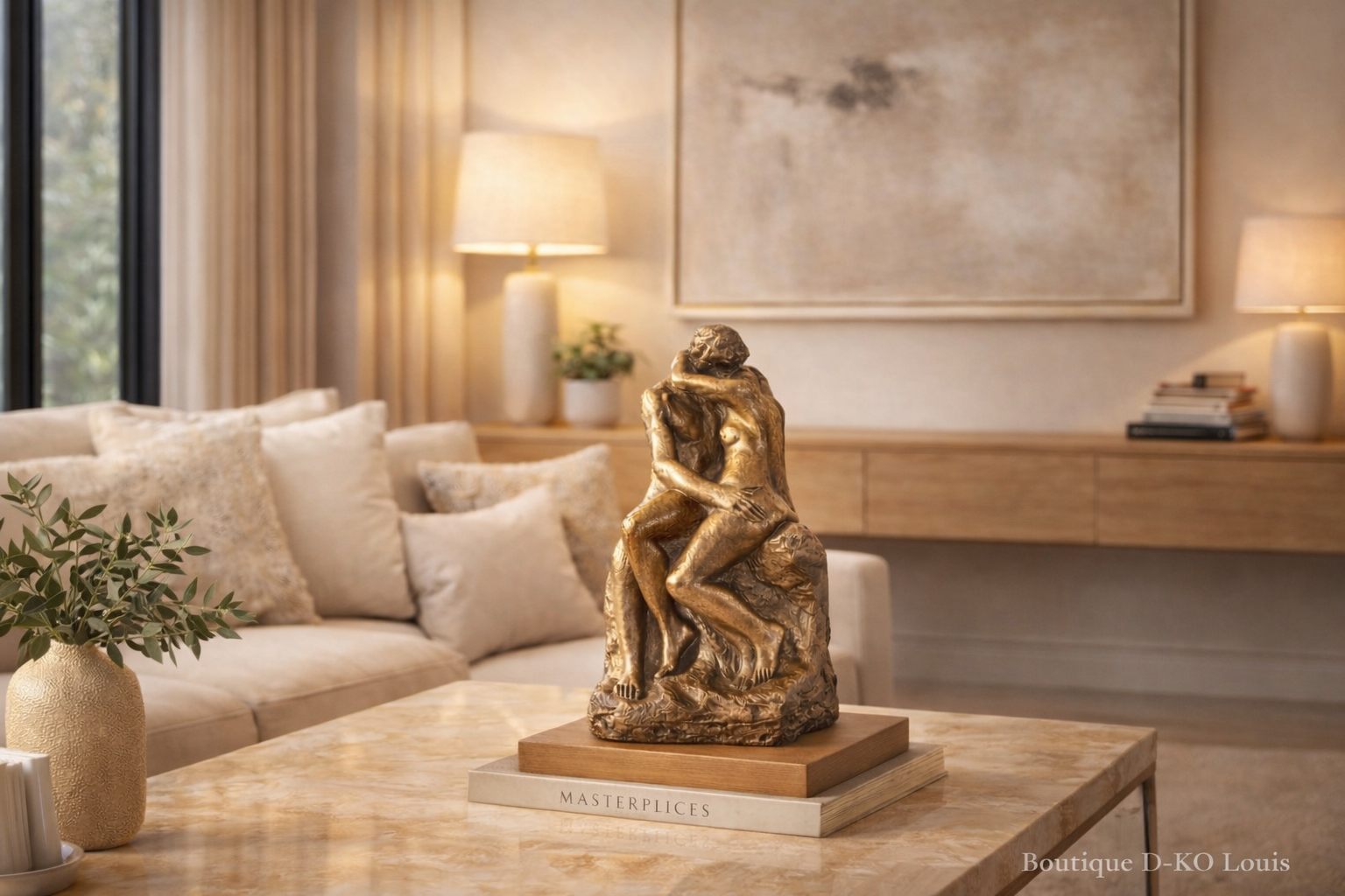Statuette vintage patinée 1961