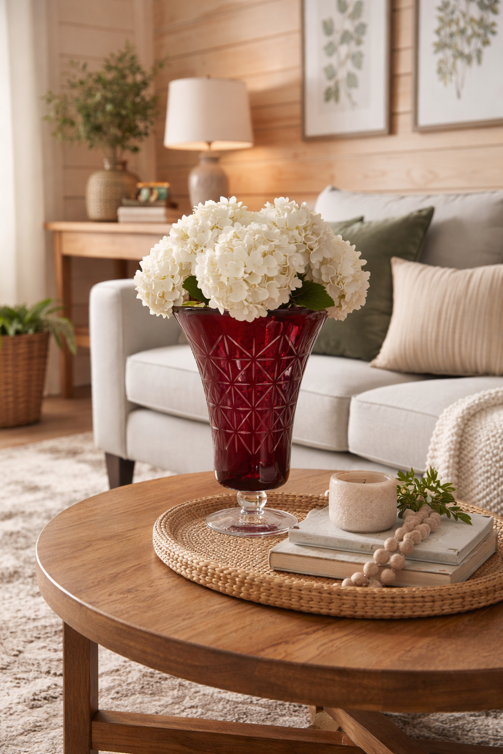 vase  cranberry