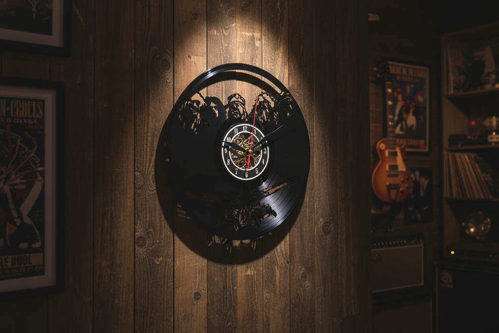 Horloge Guns N' Roses sur mur