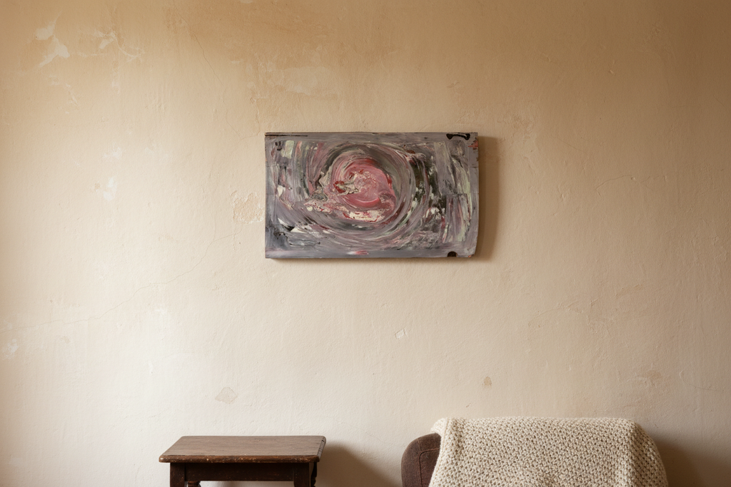 Peinture sur bois — mise en situation maison ancestrale