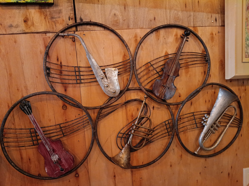 Cadre mural d'instruments de musique
