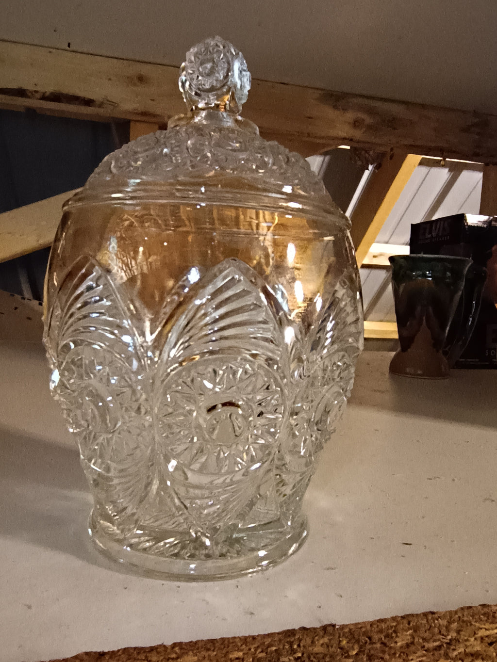 U.S. Glass Co. — 5 morceaux : Bull's Eye and Fan / Daisies in Oval Panels= no 15090, vers 1905