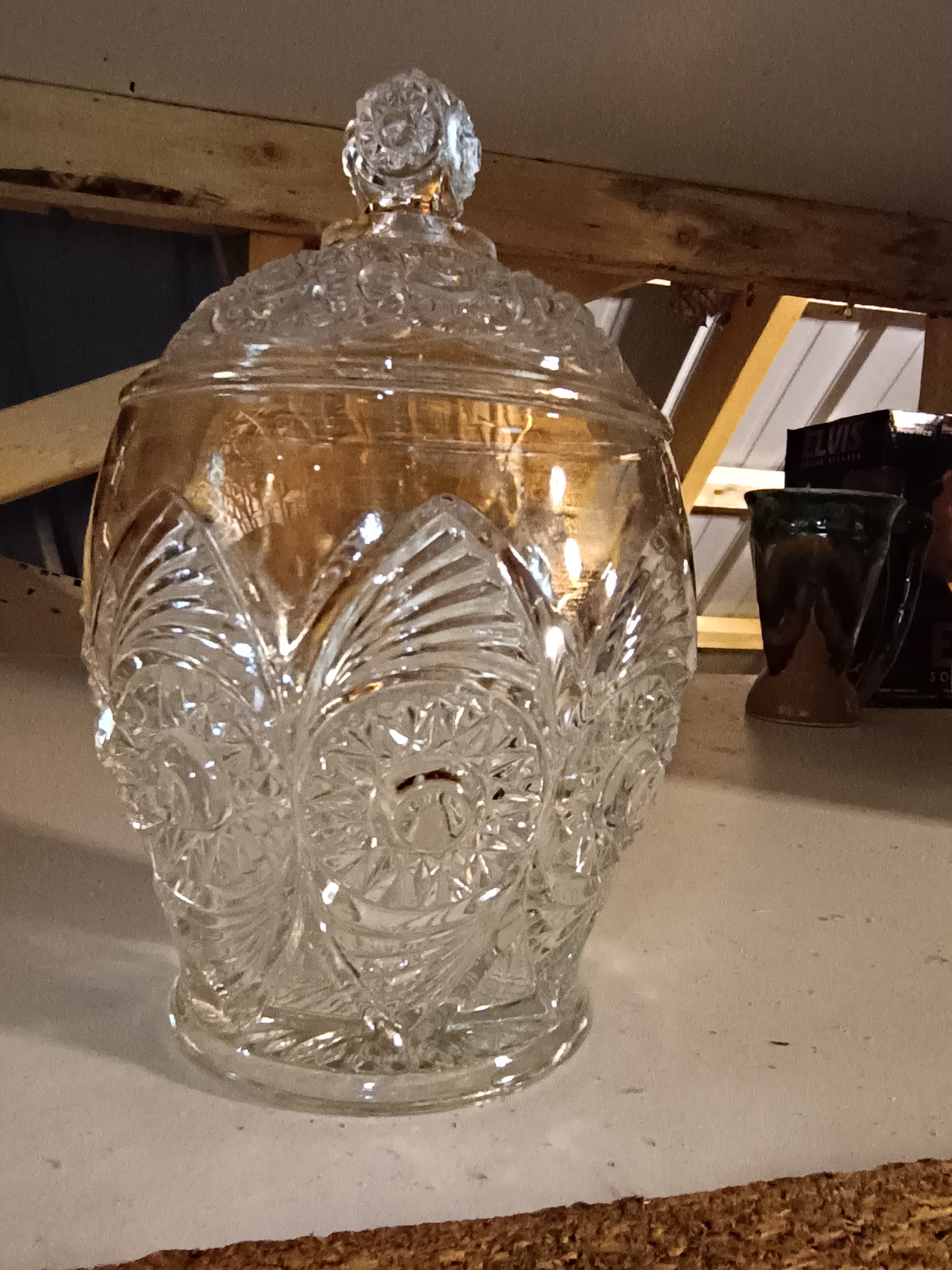 U.S. Glass Co. — 5 morceaux : Bull's Eye and Fan / Daisies in Oval Panels= no 15090, vers 1905