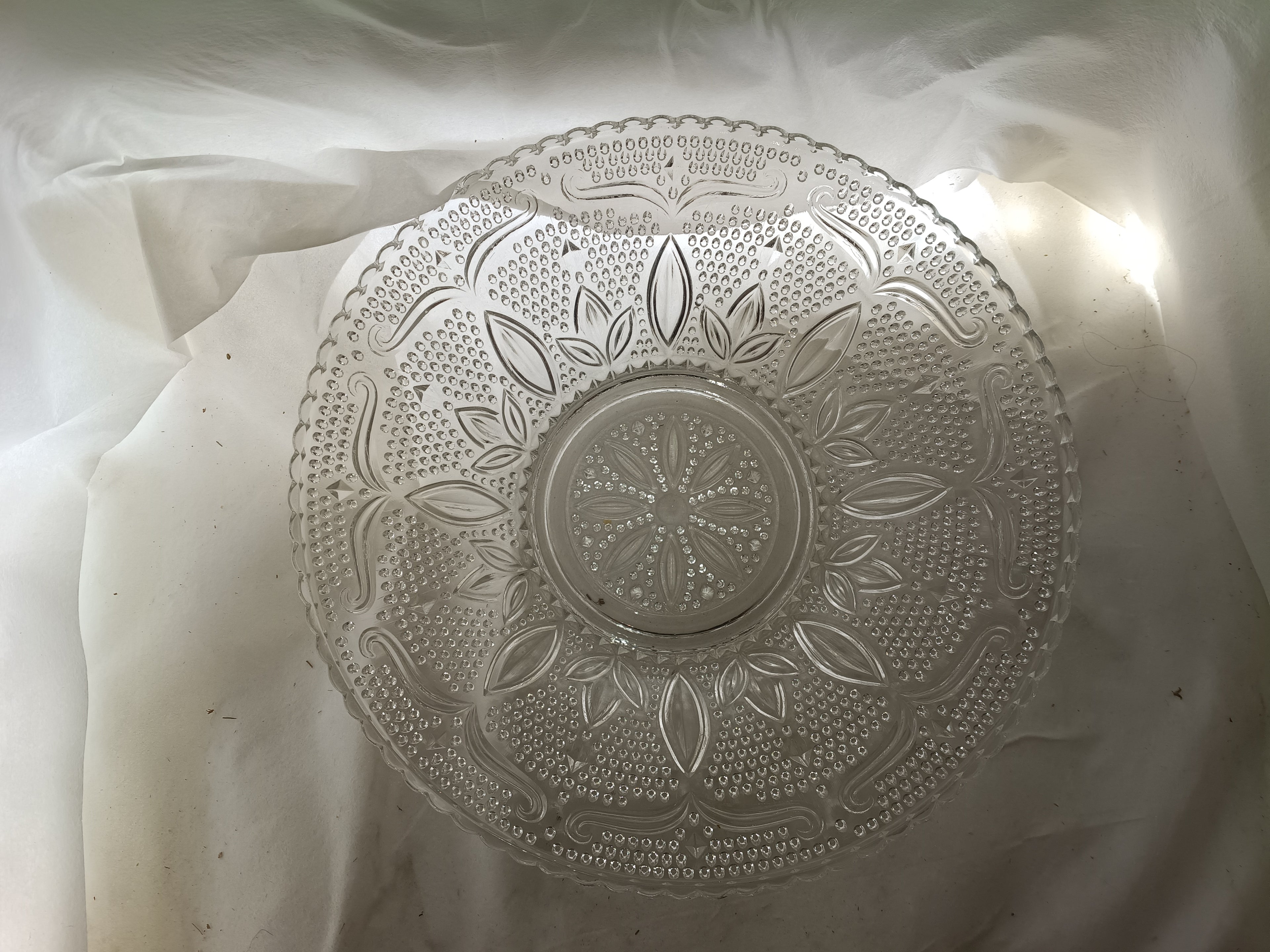 Grand bol à fruit Federal Glass Company — Heritage Clear
États-Unis, 1940–1955