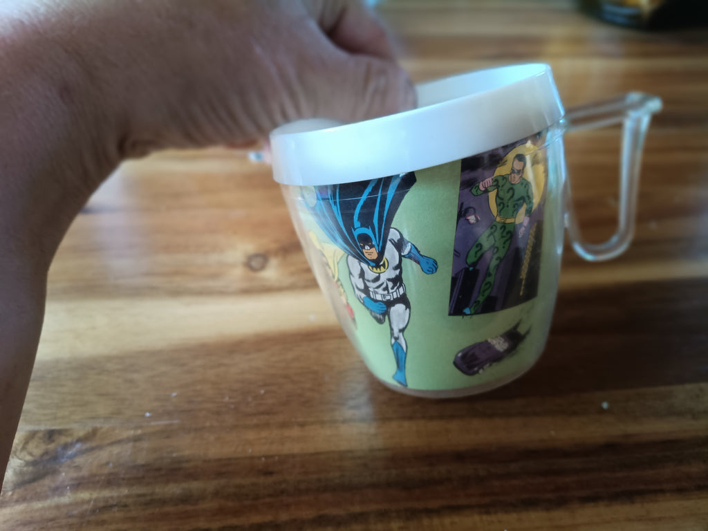 LOT VINTAGE : 2 Tasses Isothermes Batman & Robin (1966)