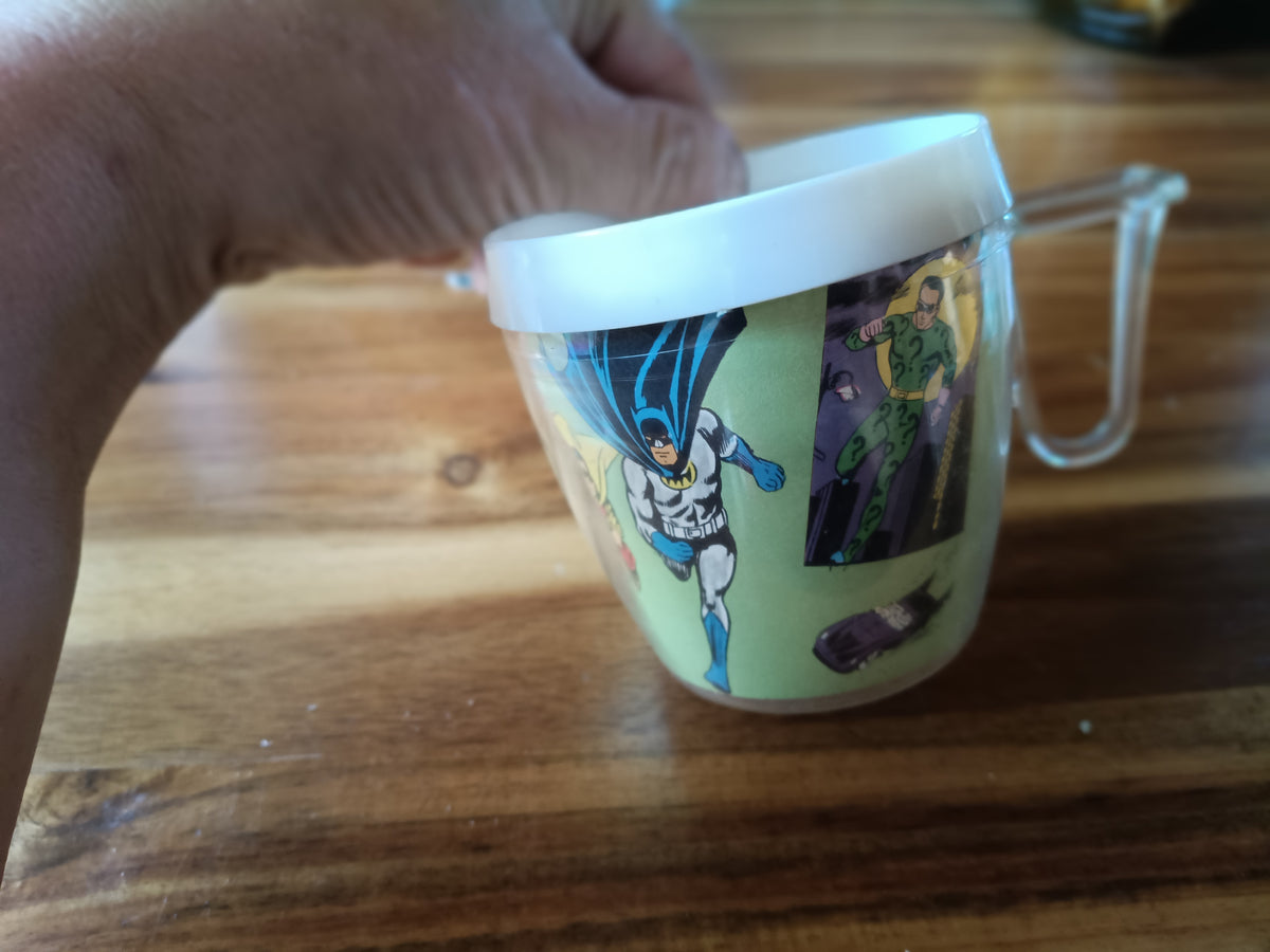 LOT VINTAGE : 2 Tasses Isothermes Batman & Robin (1966)