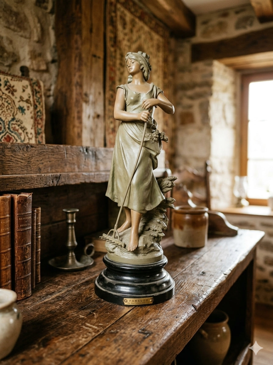 Sculpture « La Faneuse » – Auguste Moreau