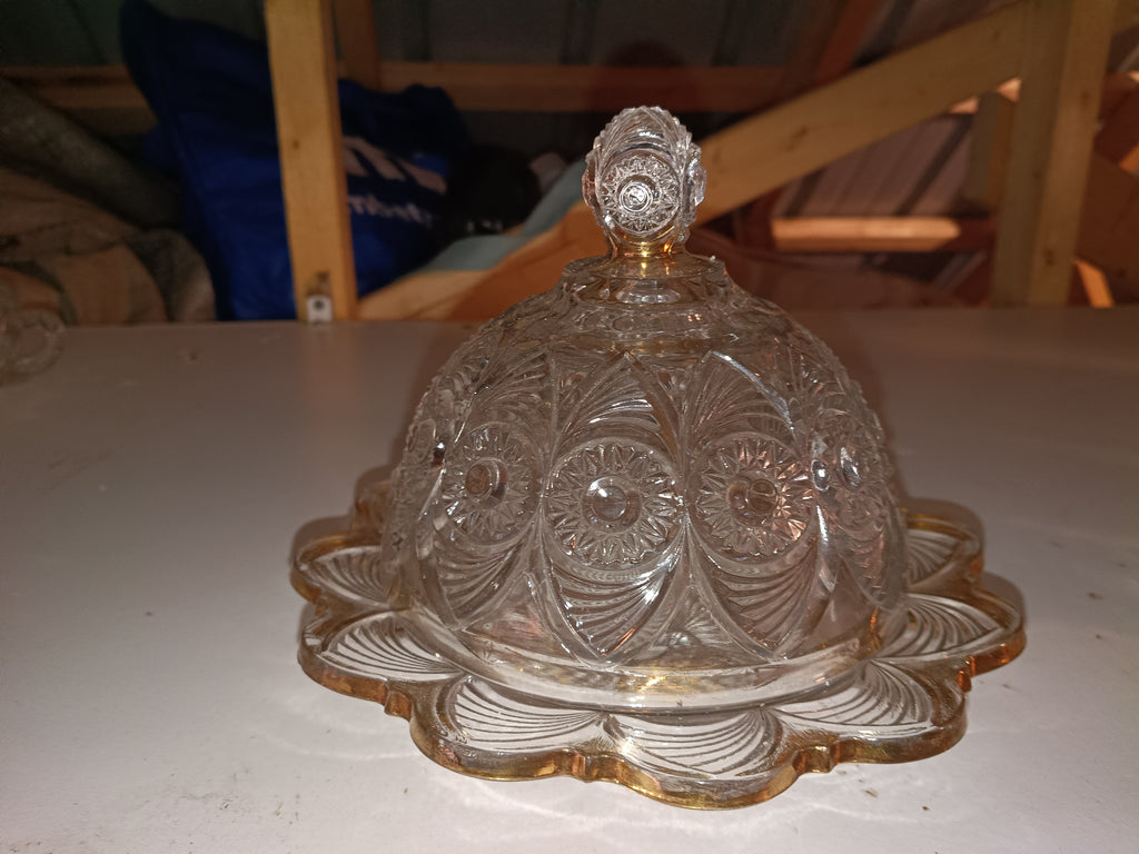 U.S. Glass Co. — 5 morceaux : Bull's Eye and Fan / Daisies in Oval Panels= no 15090, vers 1905