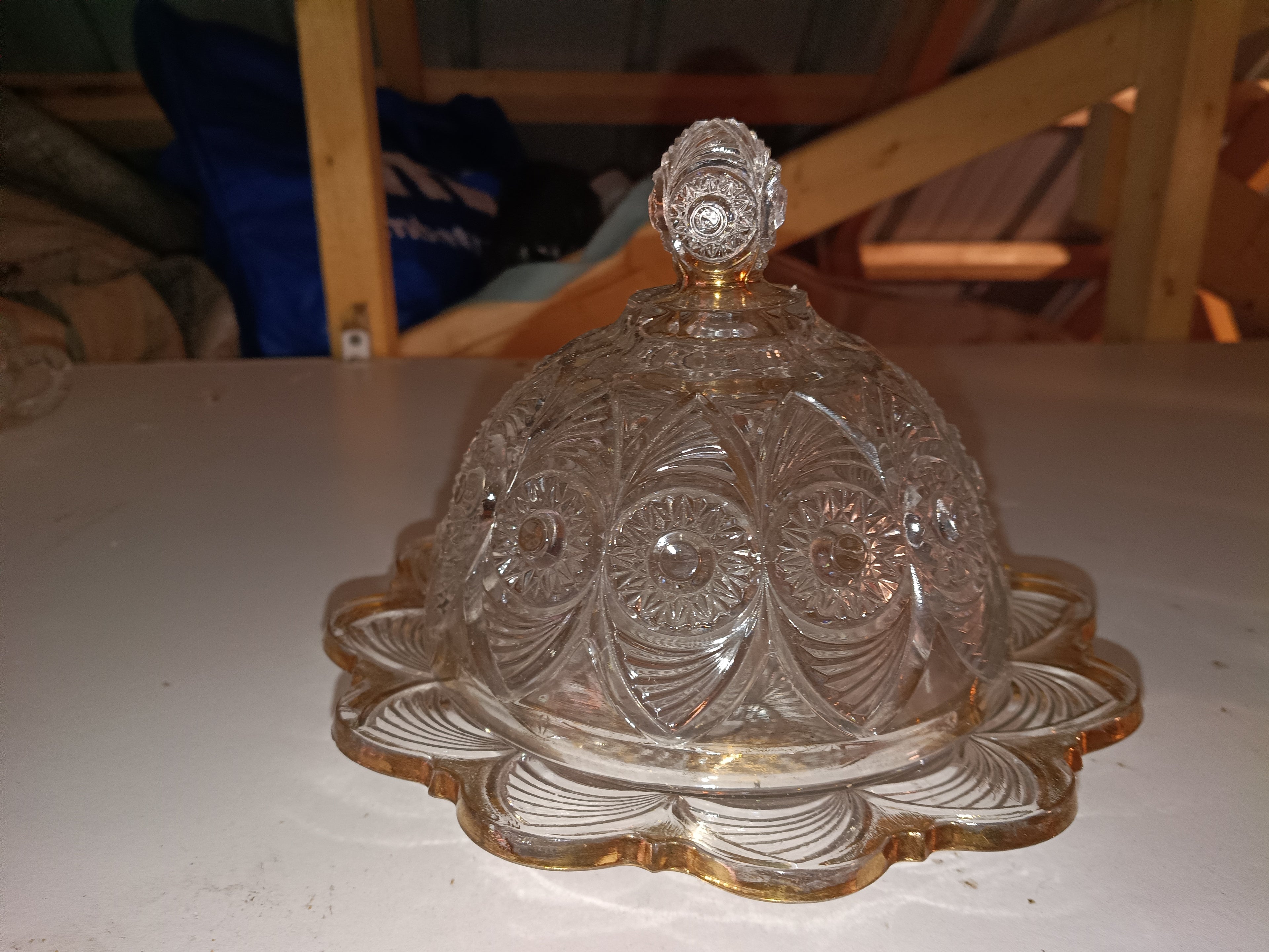 U.S. Glass Co. — 5 morceaux : Bull's Eye and Fan / Daisies in Oval Panels= no 15090, vers 1905