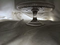 Plateau à dessert. Trenton Nova Scotia Glass Starflower Pattern Round Cake Stand »