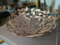Centre de table métal forme branche et feuille