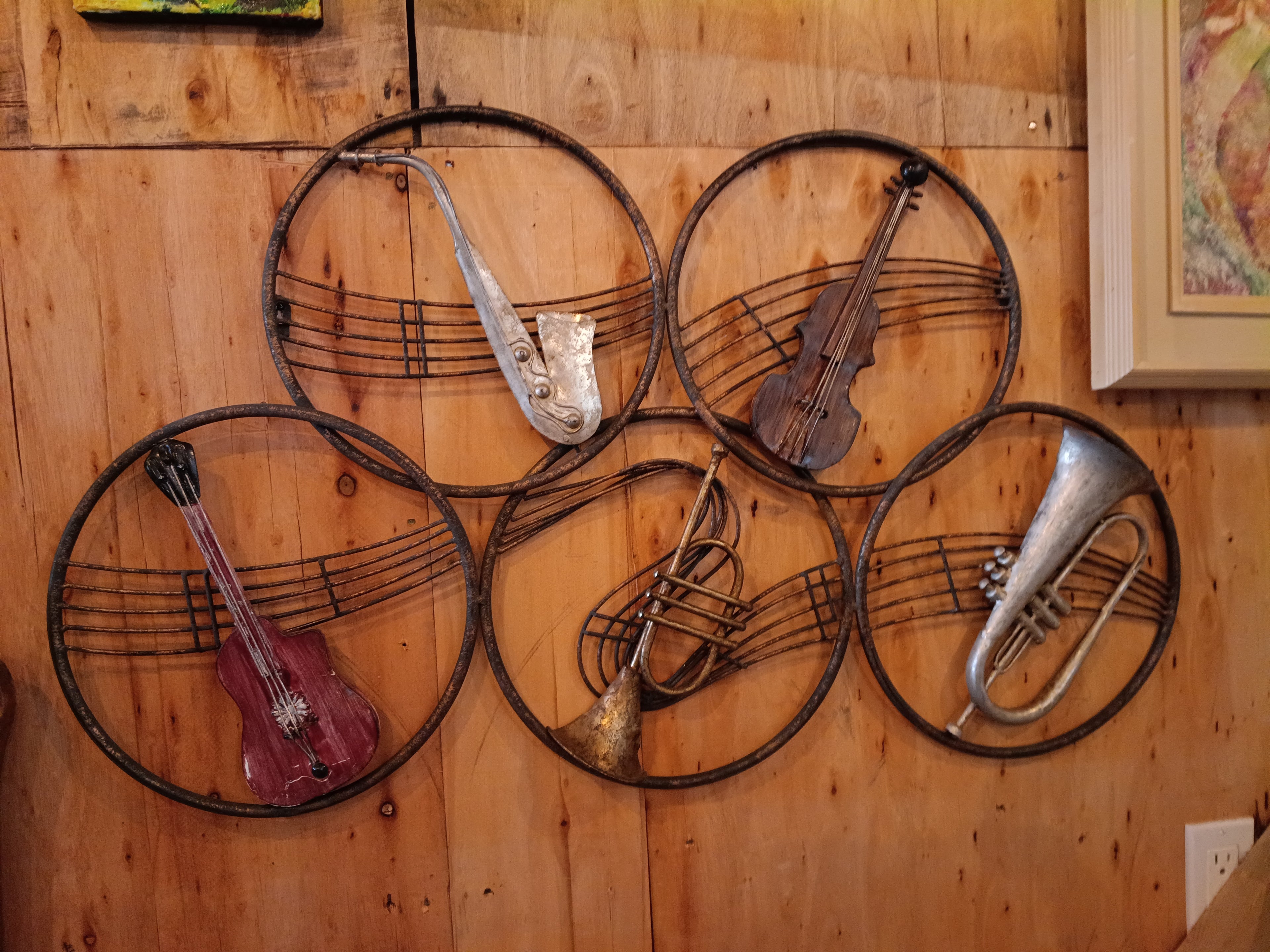 Cadre mural d'instruments de musique