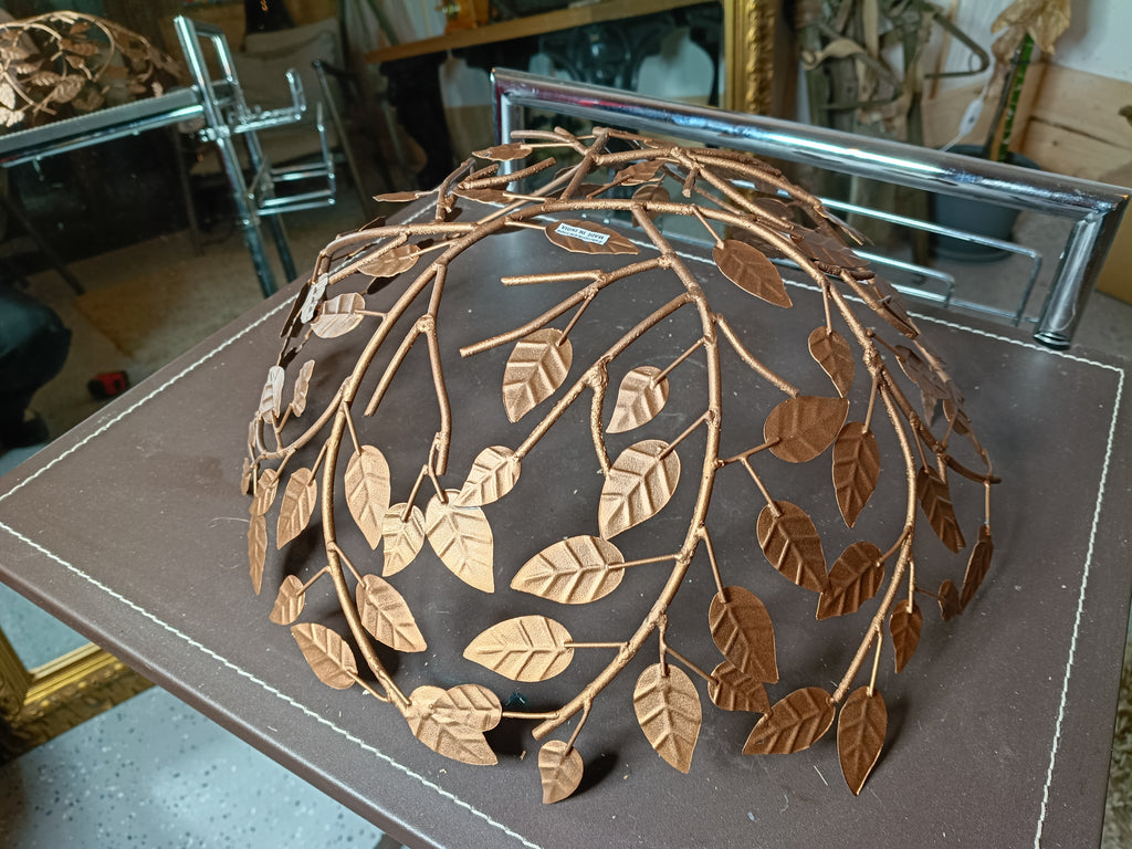 Centre de table métal forme branche et feuille