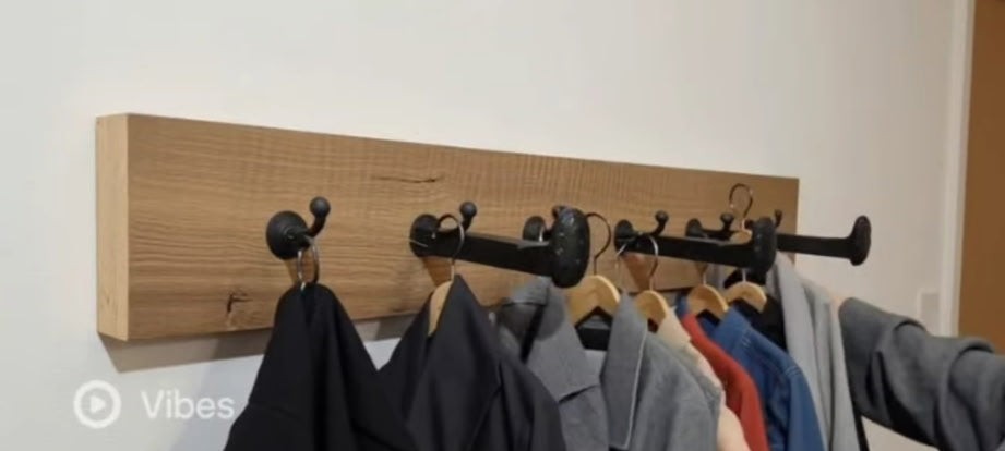 porte -manteau artisanal et de bois recyclé