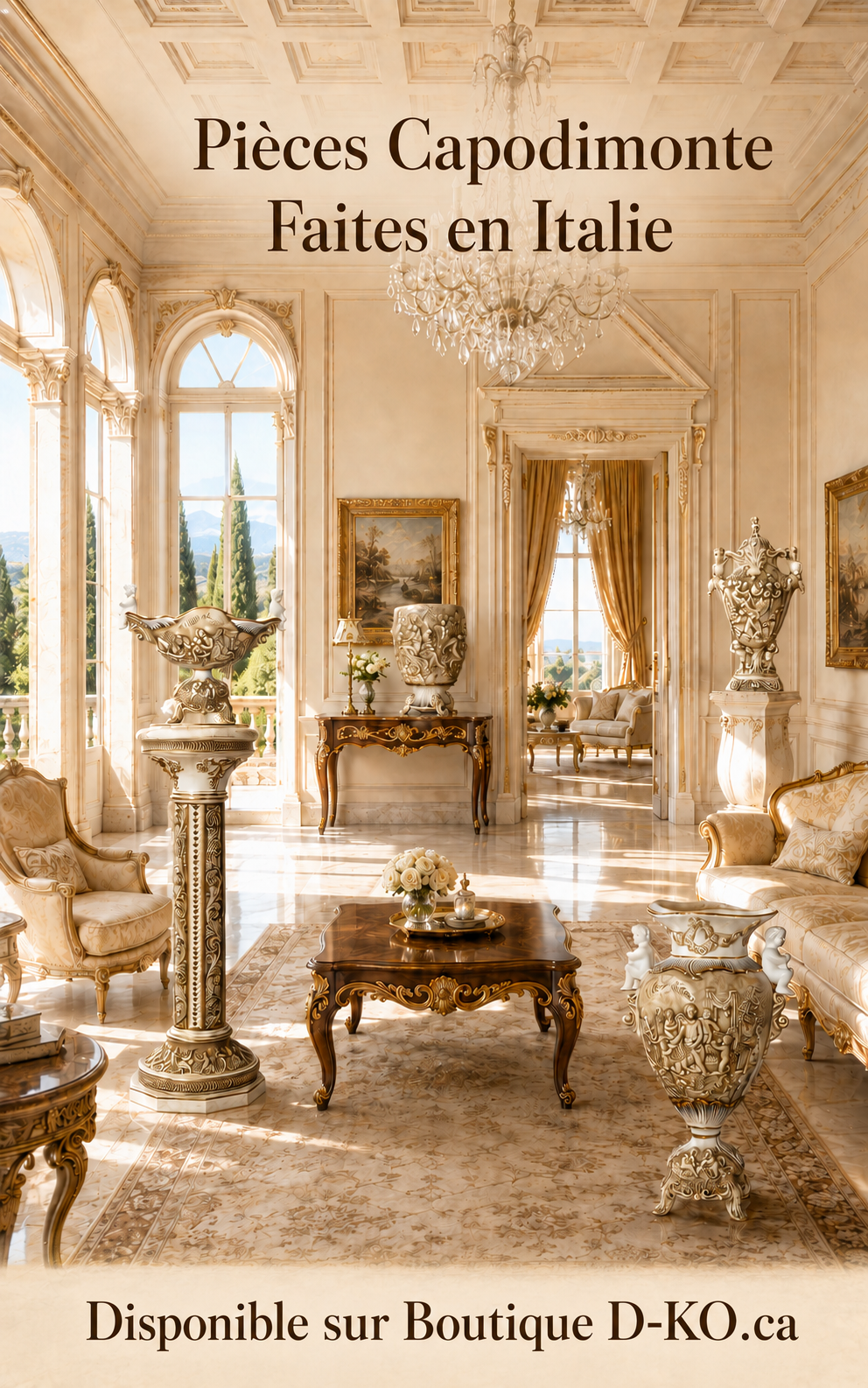 MAGNIFIQUE ENSEMBLE CAPODIMONTE COMPLET