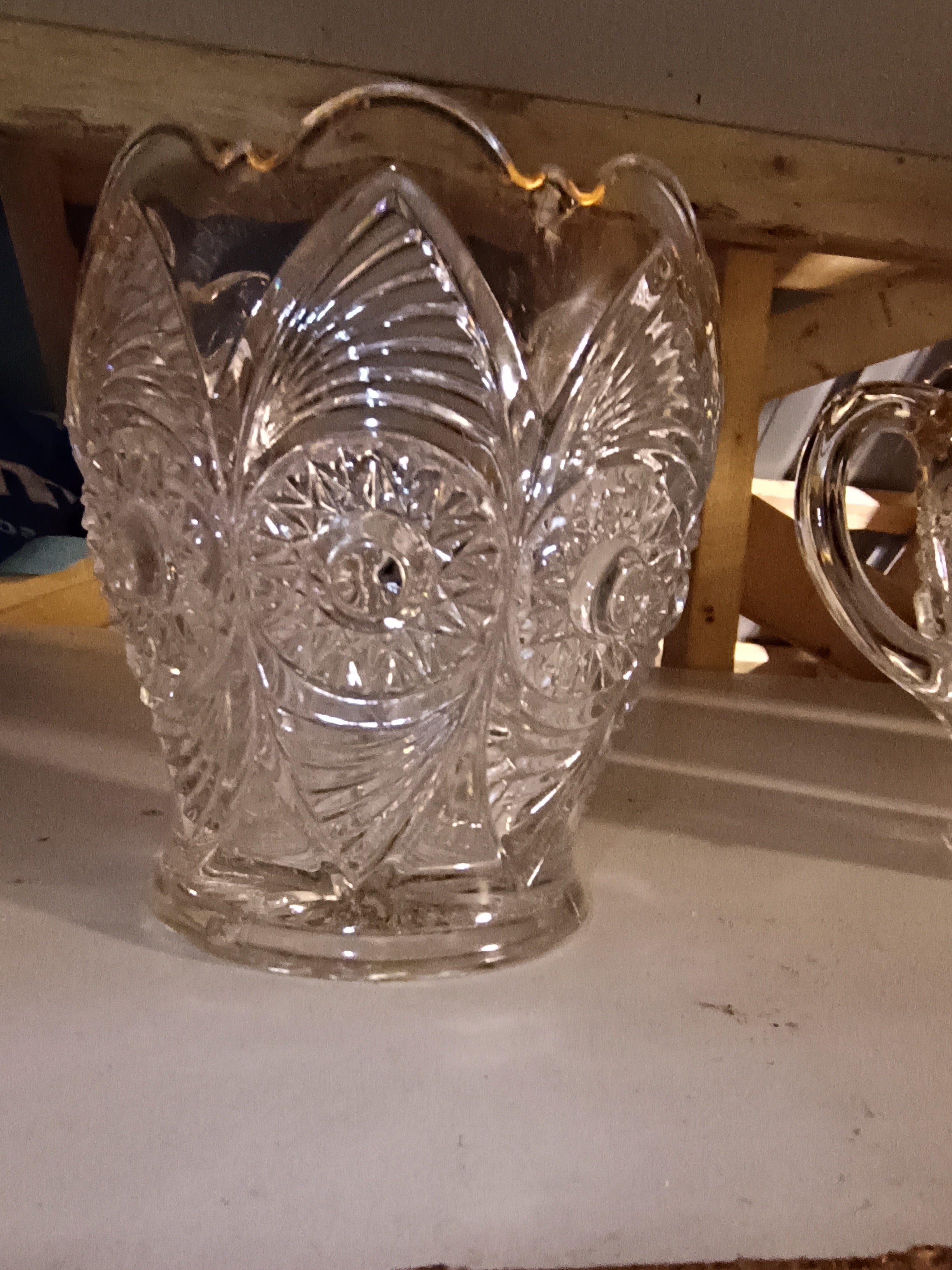 U.S. Glass Co. — 5 morceaux : Bull's Eye and Fan / Daisies in Oval Panels= no 15090, vers 1905