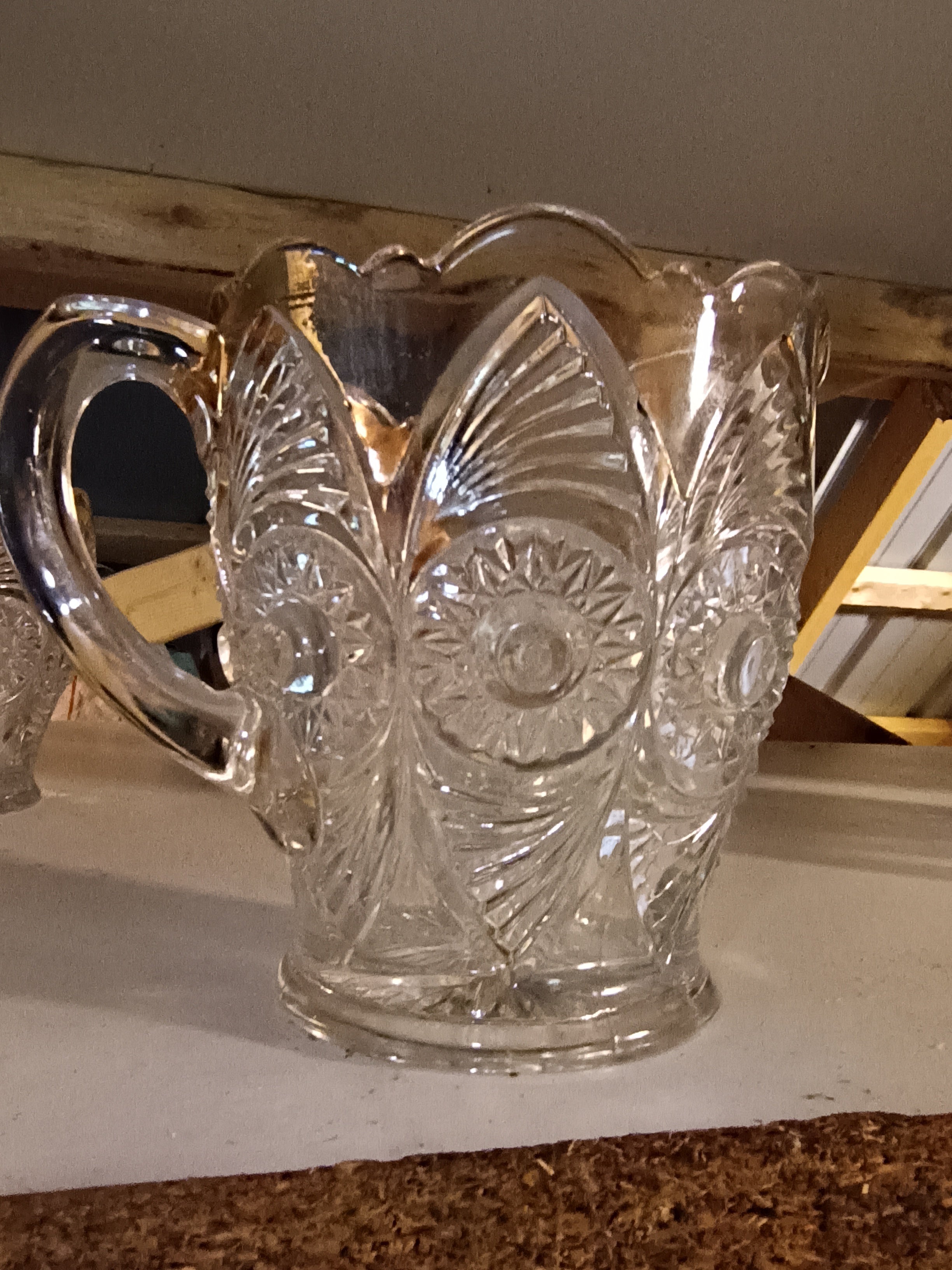 U.S. Glass Co. — 5 morceaux : Bull's Eye and Fan / Daisies in Oval Panels= no 15090, vers 1905