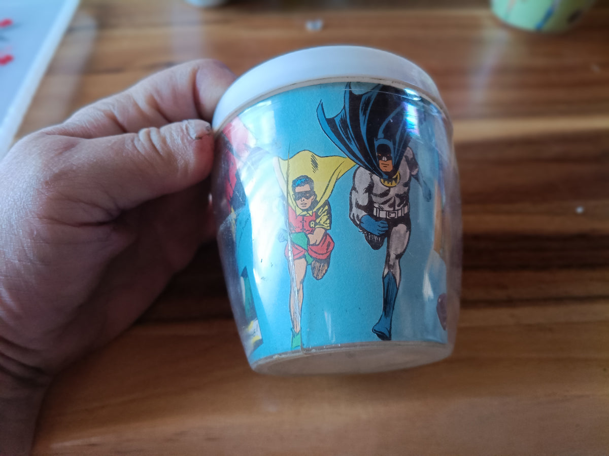 LOT VINTAGE : 2 Tasses Isothermes Batman & Robin (1966)